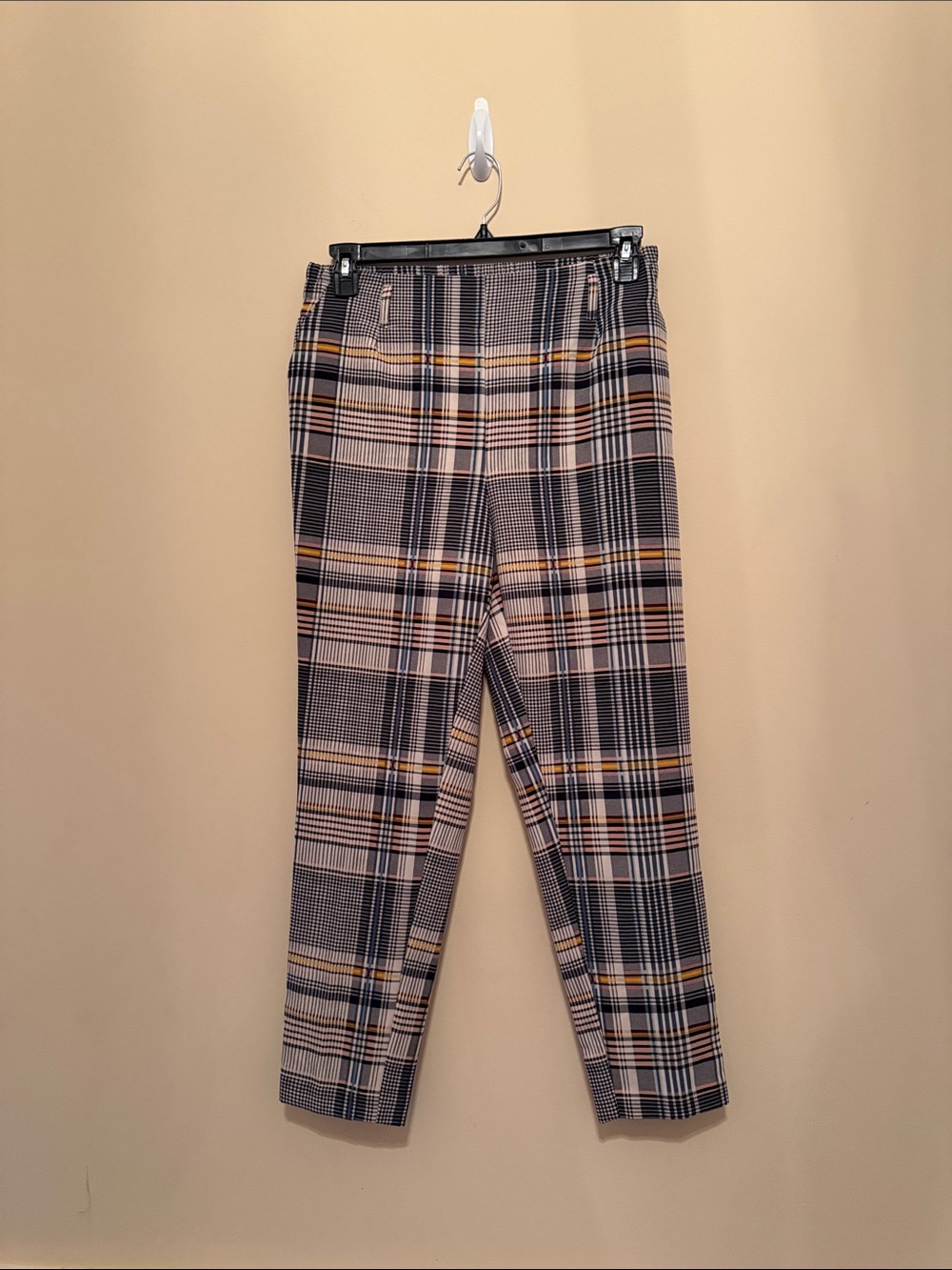 Jules & Leopold Plaid Pants in Navy, Tan, and Mustard Size Small